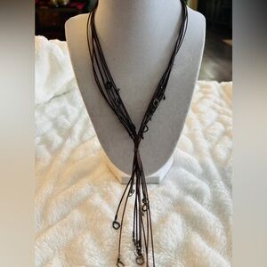 Silpada Elegant Brown and Silver Multi-Strand Necklace N2661